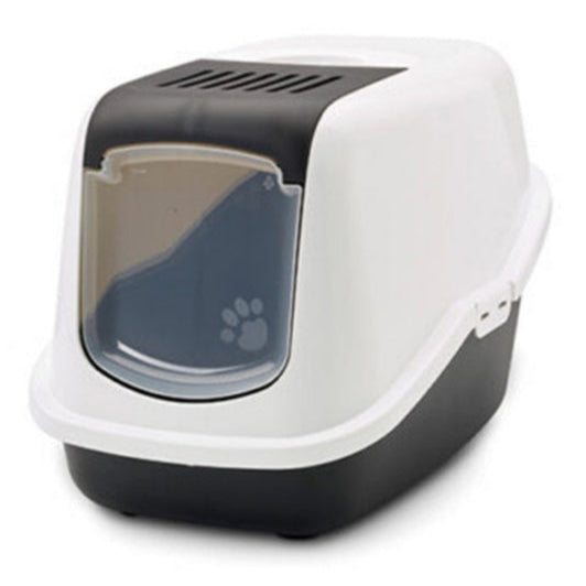 Savic Katzentoilette Nestor - weiß/schwarz