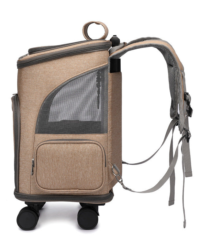 Tragbare faltbare Trolley Haustier Rucksack Reisen Katze Rucksack mit Universal Rad Trolley Haustier Tasche