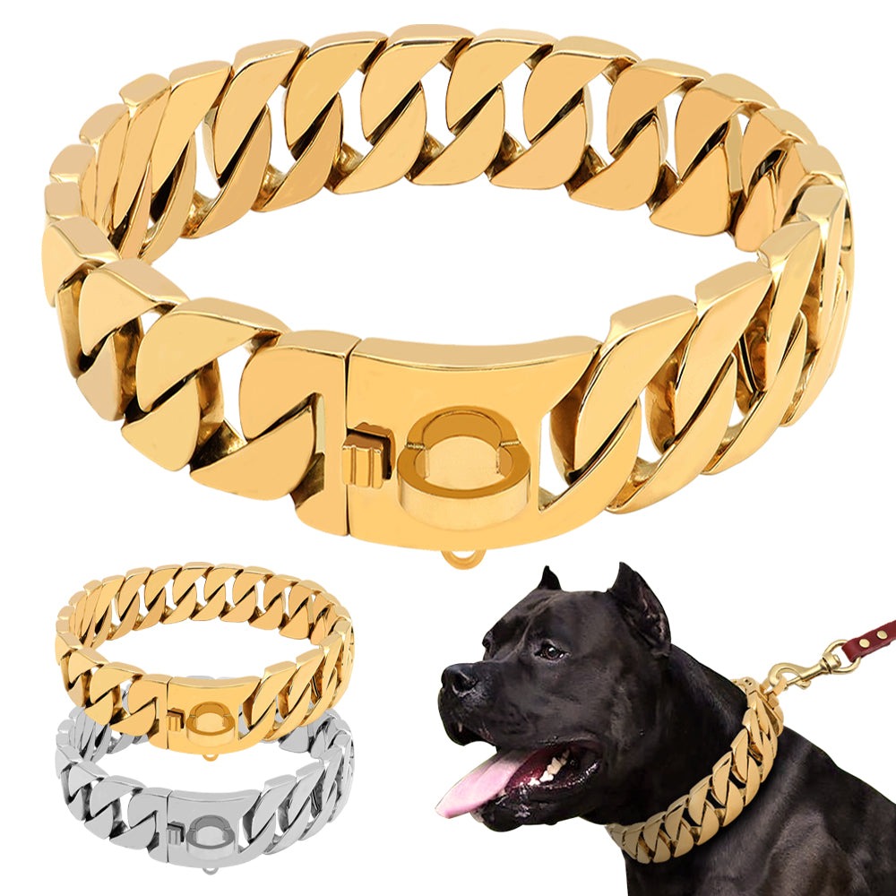 Edelstahl Halsband für große Hunde