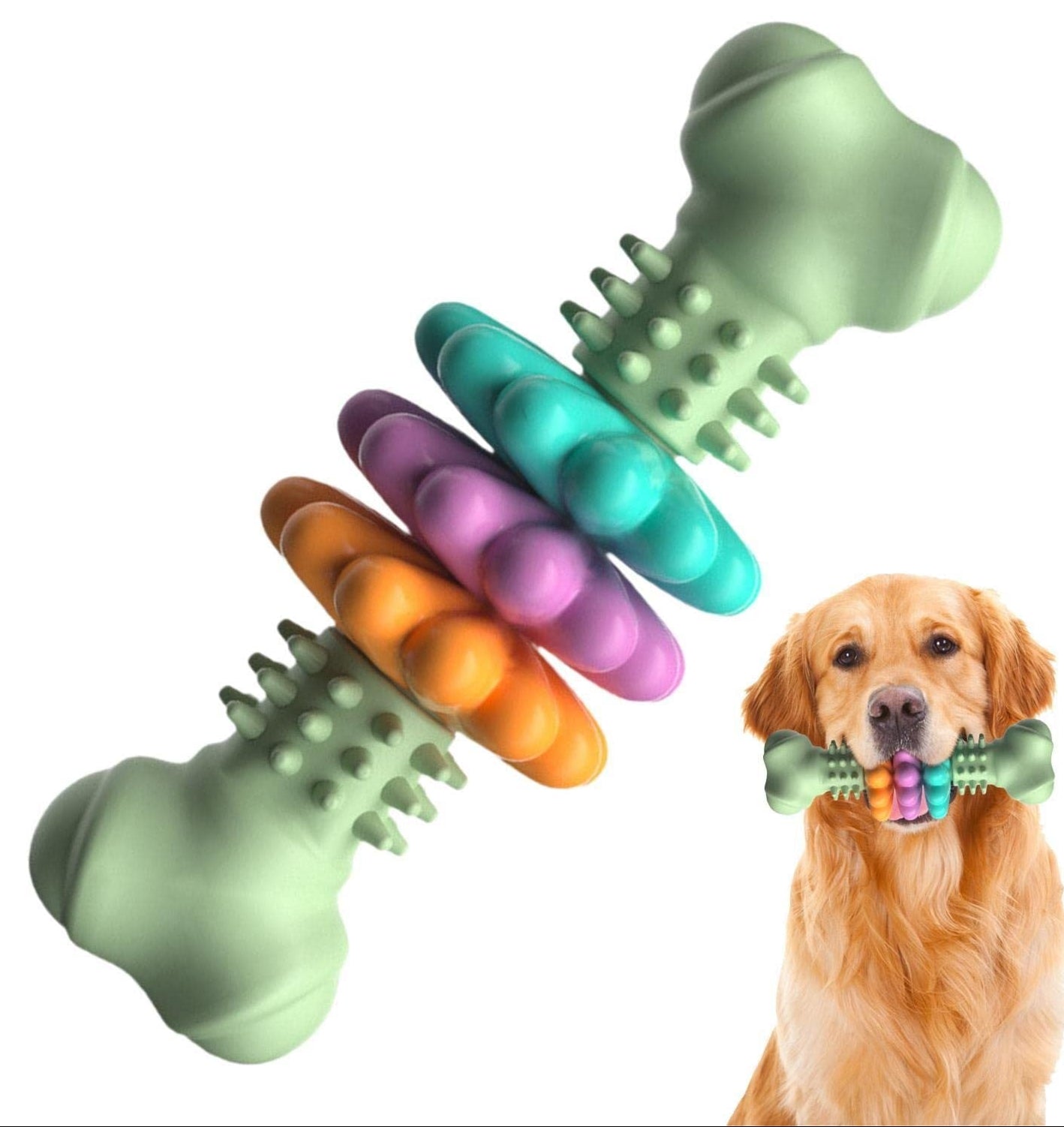 Kauspielzeug für Hunde, Hundeknochen-Typ, Hunde-Zahnreinigungsspielzeug, unzerstörbares TPR-Knochenkauen, bissfestes Zahnungsspielzeug, Haustierprodukte