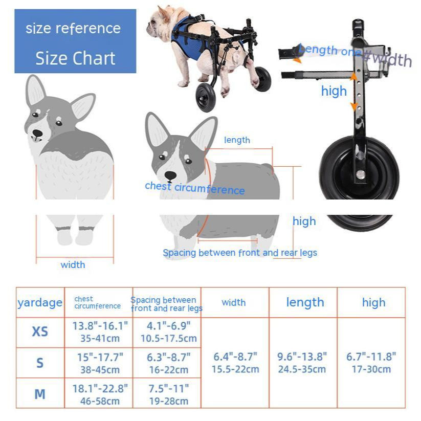 Haustier Rollstuhl für beeinträchtigte Tiere