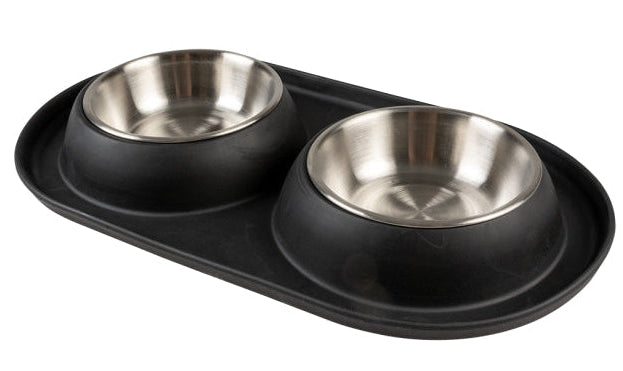 Duvoplus Dinner-Set Gummi - schwarz 2 x 220ml