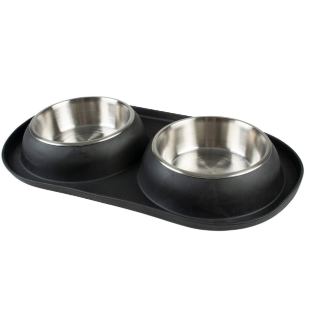 Duvoplus Dinner-Set Gummi - schwarz 2 x 220ml