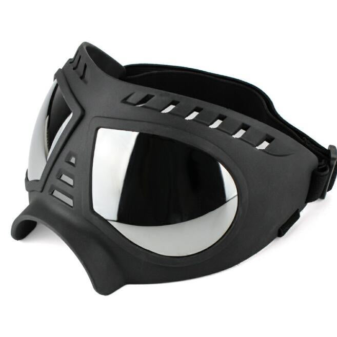 black Haustier Sonnenbrille dog goggles for large dogs with reflective lenses and adjustable strap