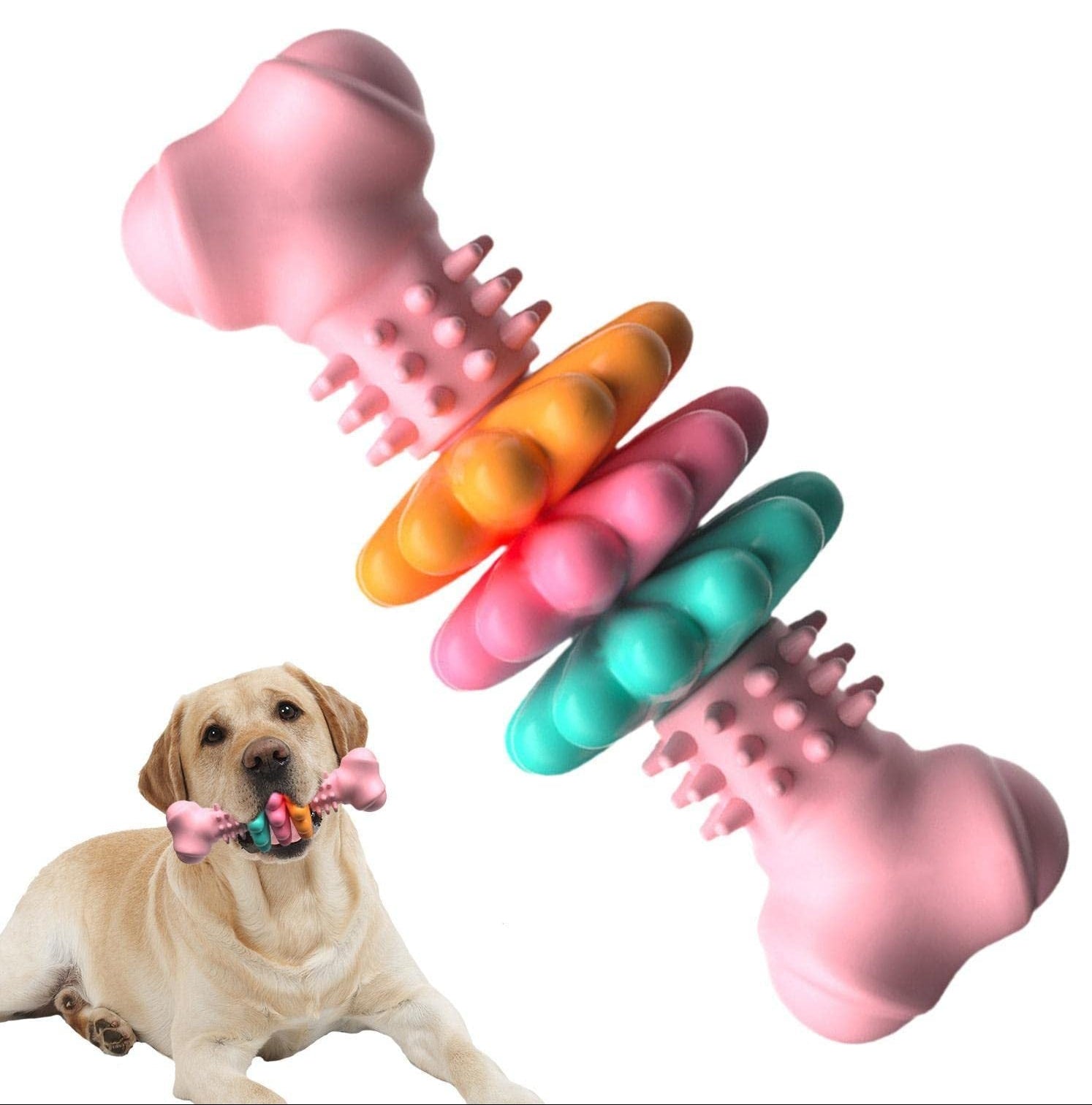 Kauspielzeug für Hunde, Hundeknochen-Typ, Hunde-Zahnreinigungsspielzeug, unzerstörbares TPR-Knochenkauen, bissfestes Zahnungsspielzeug, Haustierprodukte