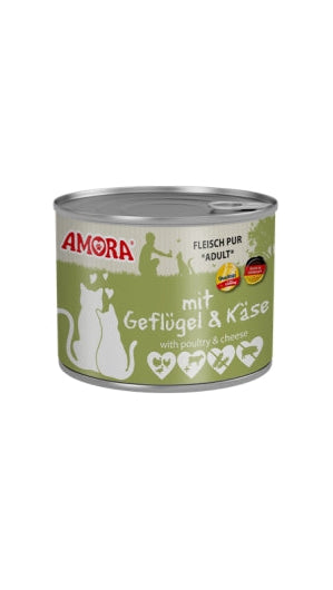 Amora Cat Dose Fleisch Pur mit Geflügel & Käse