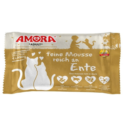Amora Cat PB feine Mousse reich an Ente 4x100g