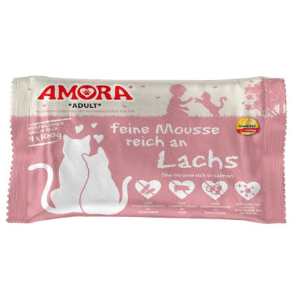 Amora Cat PB feine Mousse reich an Lachs 4x100g
