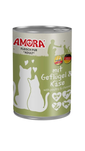 Amora Cat Dose Fleisch Pur mit Geflügel & Käse