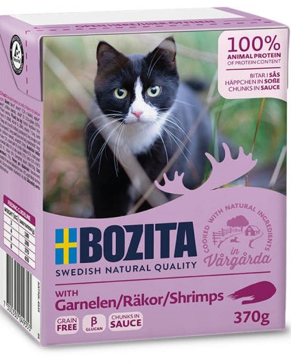 Bozita Cat Tetra Recard Häppchen in Soße Garnelen 370g