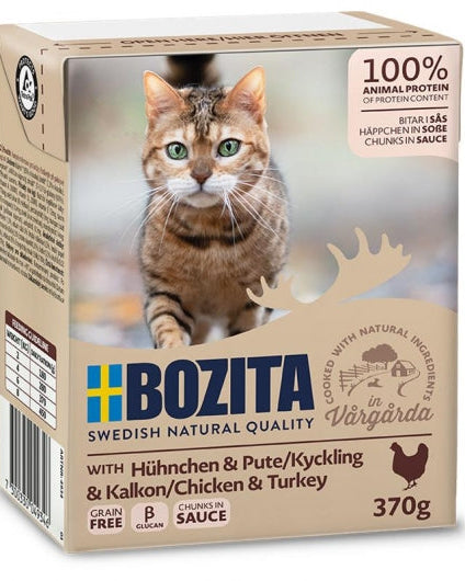 Bozita Cat Tetra Recard Häppchen in Soße Huhn & Pute 370g