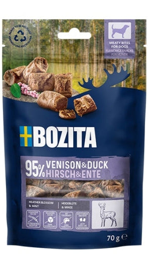 Bozita Dog Snack Meaty Bites Hirsch & Ente 70g