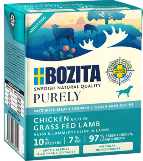 Bozita Dog Tetra Purely Paté mit Huhn & Lamm 370g
