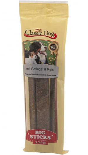 Classic Dog Big Sticks Geflügel & Reis 3er Pack