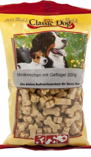 Classic Dog Snack Miniknochen mit Geflügel 200g