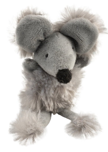 Duvoplus Cat Toy Cushy Maus mit großen Ohren - grau