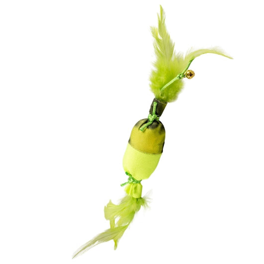 Duvoplus Cat Toy Flash Bonbon mit Federn - grün