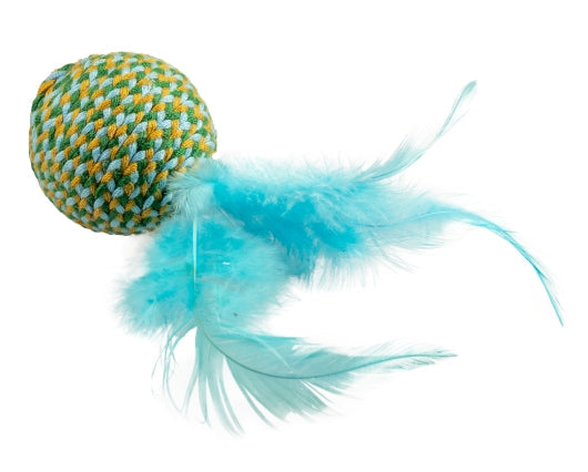 Duvoplus Cat Toy Jolly Ball mit Federn - blau