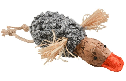 Duvoplus Cat Toy Kork Knister-Ente - grau