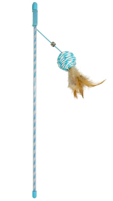 Duvoplus Cat Toy Spielangel Catchy Papierball - blau