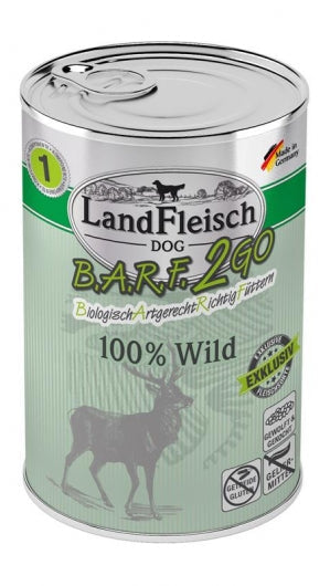 LandFleisch B.A.R.F.2GO Exklusiv 100% vom Wild 400g