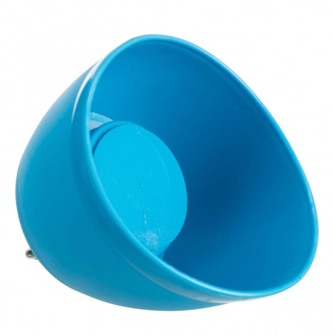 Blue plastic drinking bowl lid of Trixie Edelstahl-Flasche water bottle for pets