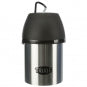 Trixie Edelstahl-Flasche portable stainless steel water bottle with integrated drinking bowl and black lid