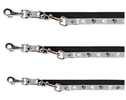 Trixie Verlängerungsleine Silver Reflect - Pfotenmotiv