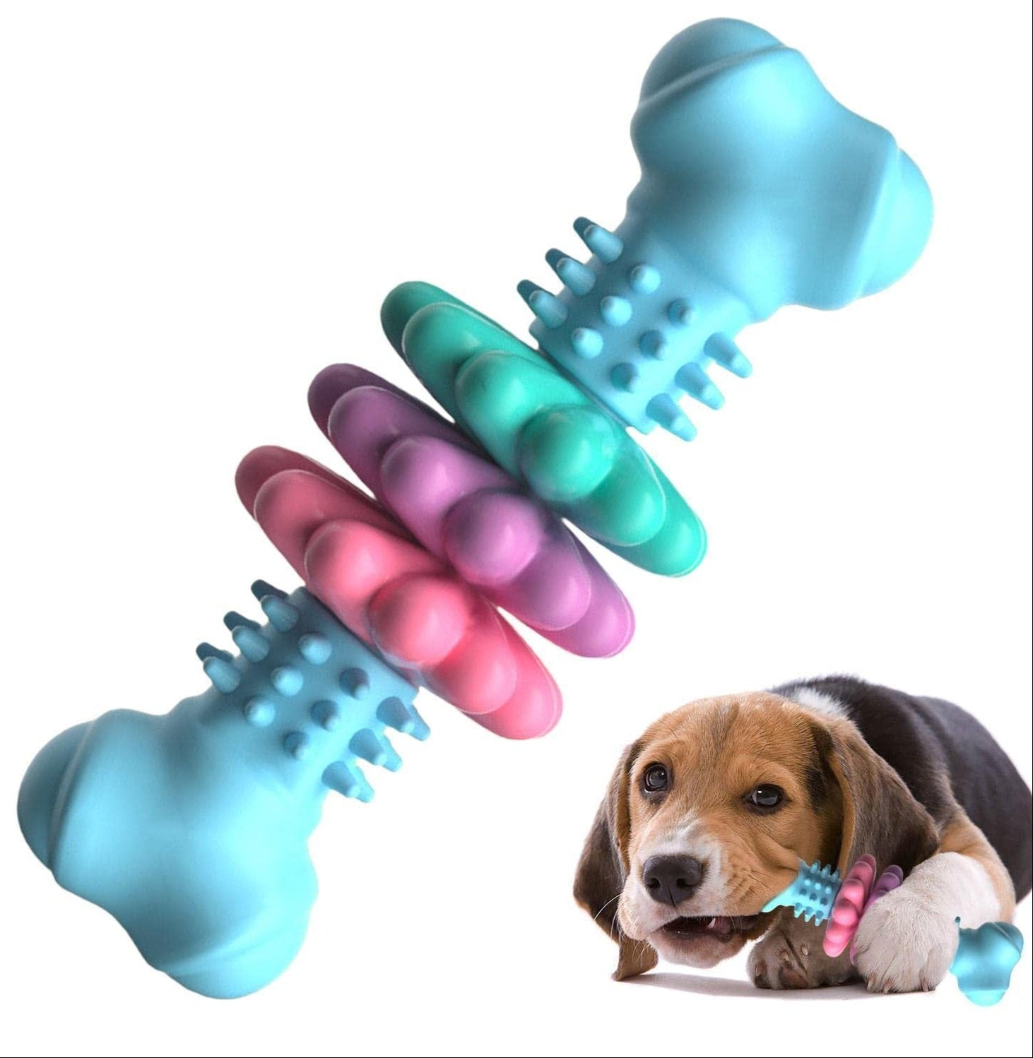 Kauspielzeug für Hunde, Hundeknochen-Typ, Hunde-Zahnreinigungsspielzeug, unzerstörbares TPR-Knochenkauen, bissfestes Zahnungsspielzeug, Haustierprodukte